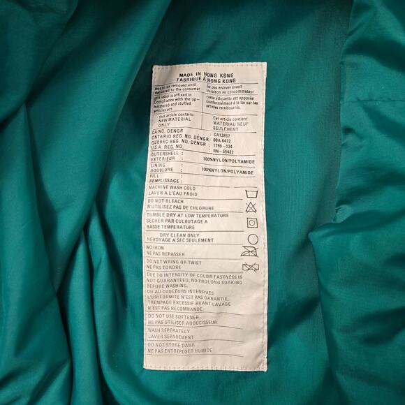 Vintage Eighties Ladies Fera Ski Jacket Teal Embroidered Trim Hong Kong size 12 - Picture 14 of 16